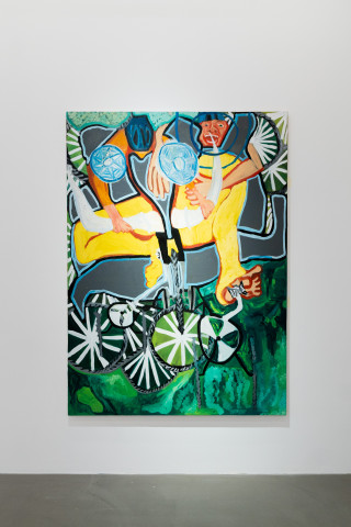 Frontalansicht von Leonard Gneuss - „Franz und Filip auf dem antifaschistischen Fahrrad“